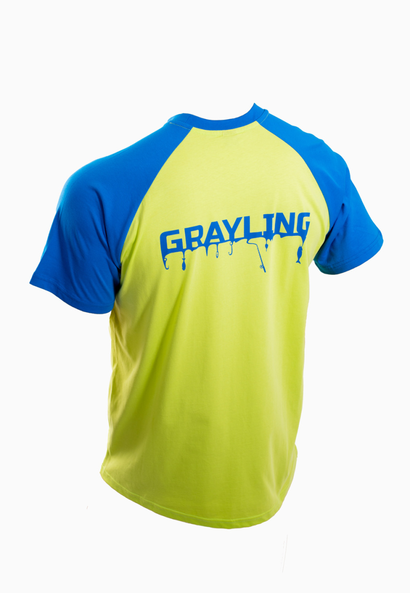 Футболка GRAYLING Rigging (хлопок, синий/лайм) GRTS-12BLL